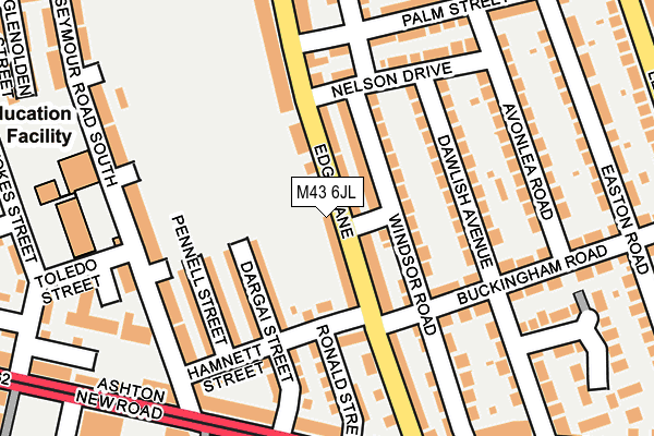 M43 6JL map - OS OpenMap – Local (Ordnance Survey) M43 6JL map - OS OpenMap – Local (Ordnance Survey)