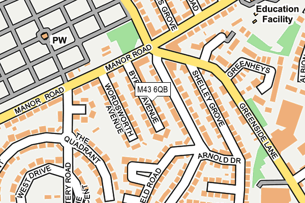 M43 6QB map - OS OpenMap – Local (Ordnance Survey) M43 6QB map - OS OpenMap – Local (Ordnance Survey)