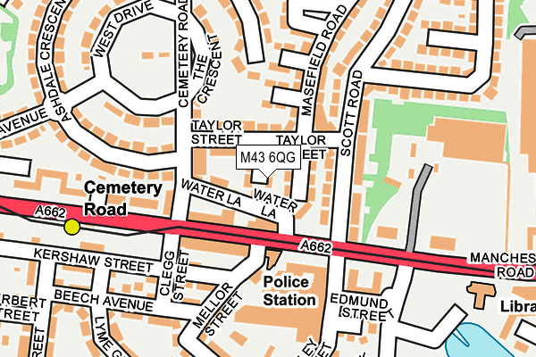 M43 6QG map - OS OpenMap – Local (Ordnance Survey)