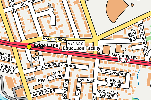 M43 6QX map - OS OpenMap – Local (Ordnance Survey) M43 6QX map - OS OpenMap – Local (Ordnance Survey)