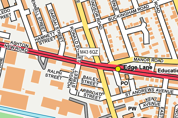 M43 6QZ map - OS OpenMap – Local (Ordnance Survey) M43 6QZ map - OS OpenMap – Local (Ordnance Survey)
