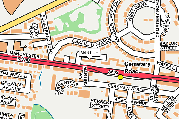 M43 6UE map - OS OpenMap – Local (Ordnance Survey) M43 6UE map - OS OpenMap – Local (Ordnance Survey)