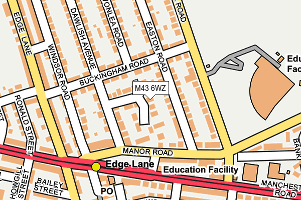 M43 6WZ map - OS OpenMap – Local (Ordnance Survey) M43 6WZ map - OS OpenMap – Local (Ordnance Survey)