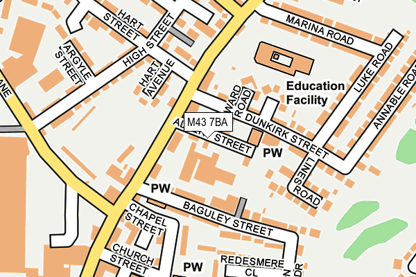 M43 7BA map - OS OpenMap – Local (Ordnance Survey) M43 7BA map - OS OpenMap – Local (Ordnance Survey)