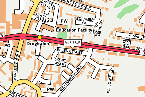 M43 7BW map - OS OpenMap – Local (Ordnance Survey) M43 7BW map - OS OpenMap – Local (Ordnance Survey)