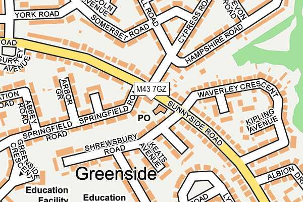 M43 7GZ map - OS OpenMap – Local (Ordnance Survey) M43 7GZ map - OS OpenMap – Local (Ordnance Survey)