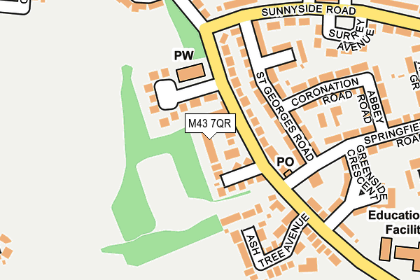 M43 7QR map - OS OpenMap – Local (Ordnance Survey) M43 7QR map - OS OpenMap – Local (Ordnance Survey)