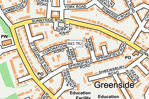 M43 7RJ map - OS OpenMap – Local (Ordnance Survey) M43 7RJ map - OS OpenMap – Local (Ordnance Survey)