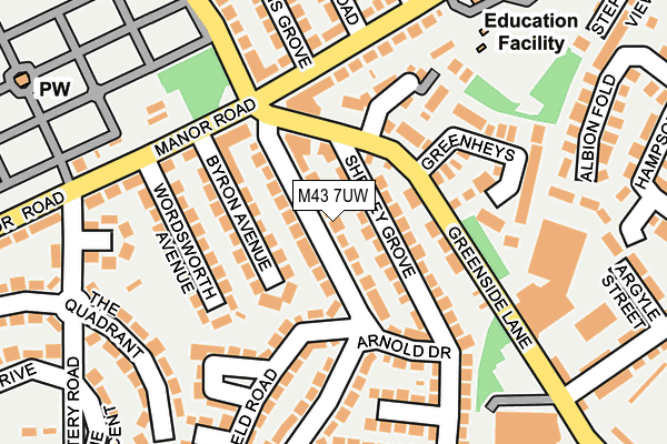 M43 7UW map - OS OpenMap – Local (Ordnance Survey) M43 7UW map - OS OpenMap – Local (Ordnance Survey)
