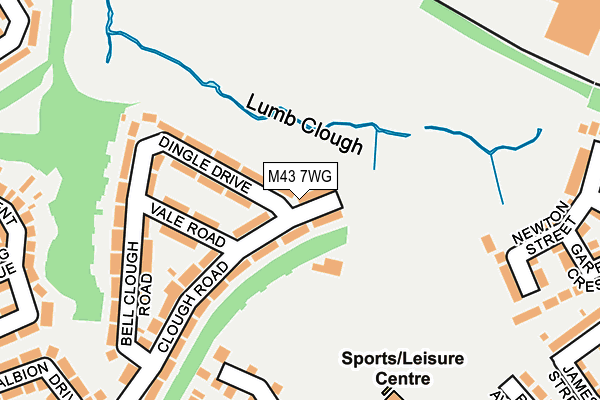 M43 7WG map - OS OpenMap – Local (Ordnance Survey)