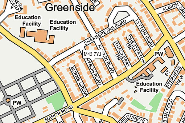 M43 7YJ map - OS OpenMap – Local (Ordnance Survey) M43 7YJ map - OS OpenMap – Local (Ordnance Survey)
