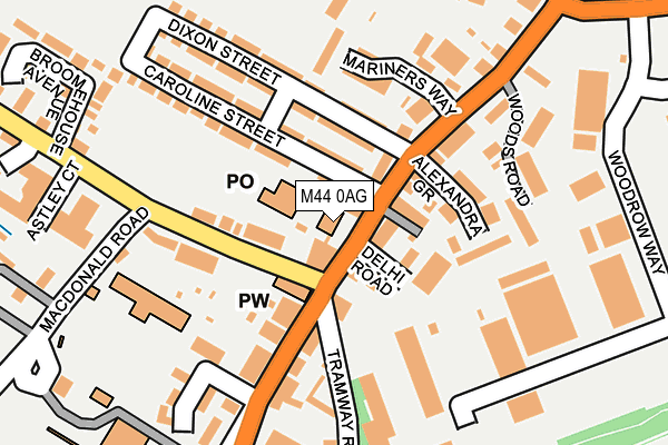 M44 0AG map - OS OpenMap – Local (Ordnance Survey) M44 0AG map - OS OpenMap – Local (Ordnance Survey)