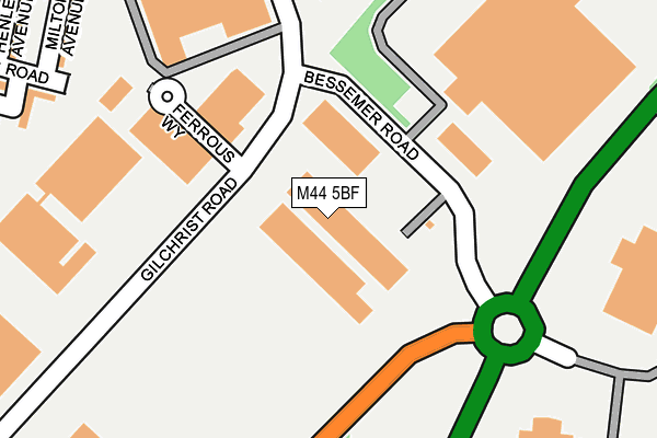 M44 5BF map - OS OpenMap – Local (Ordnance Survey) M44 5BF map - OS OpenMap – Local (Ordnance Survey)