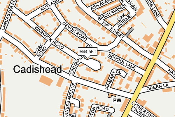 M44 5FJ map - OS OpenMap – Local (Ordnance Survey) M44 5FJ map - OS OpenMap – Local (Ordnance Survey)