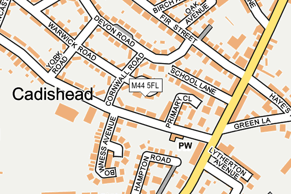 M44 5FL map - OS OpenMap – Local (Ordnance Survey) M44 5FL map - OS OpenMap – Local (Ordnance Survey)