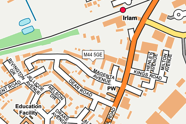 M44 5GE map - OS OpenMap – Local (Ordnance Survey) M44 5GE map - OS OpenMap – Local (Ordnance Survey)