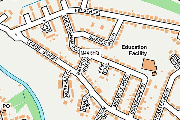 M44 5HQ map - OS OpenMap – Local (Ordnance Survey) M44 5HQ map - OS OpenMap – Local (Ordnance Survey)