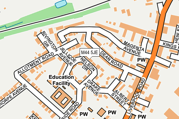M44 5JE map - OS OpenMap – Local (Ordnance Survey) M44 5JE map - OS OpenMap – Local (Ordnance Survey)
