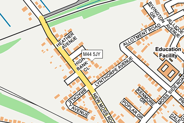 M44 5JY map - OS OpenMap – Local (Ordnance Survey) M44 5JY map - OS OpenMap – Local (Ordnance Survey)
