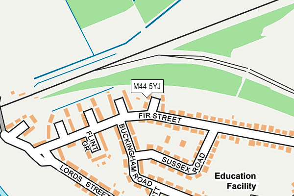 M44 5YJ map - OS OpenMap – Local (Ordnance Survey) M44 5YJ map - OS OpenMap – Local (Ordnance Survey)
