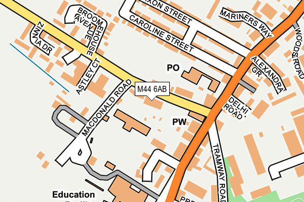 M44 6AB map - OS OpenMap – Local (Ordnance Survey) M44 6AB map - OS OpenMap – Local (Ordnance Survey)