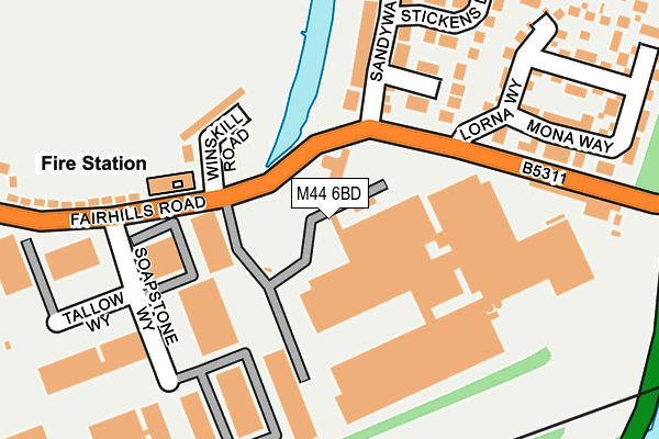 M44 6BD map - OS OpenMap – Local (Ordnance Survey) M44 6BD map - OS OpenMap – Local (Ordnance Survey)