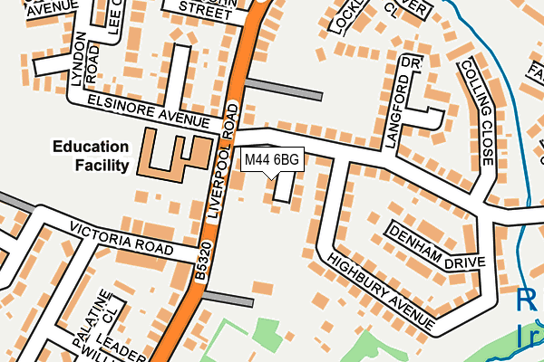 M44 6BG map - OS OpenMap – Local (Ordnance Survey) M44 6BG map - OS OpenMap – Local (Ordnance Survey)