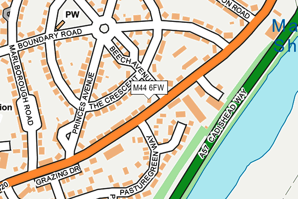 M44 6FW map - OS OpenMap – Local (Ordnance Survey) M44 6FW map - OS OpenMap – Local (Ordnance Survey)