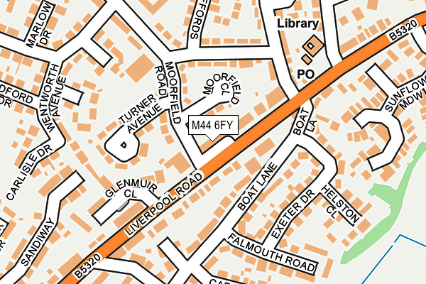 M44 6FY map - OS OpenMap – Local (Ordnance Survey) M44 6FY map - OS OpenMap – Local (Ordnance Survey)