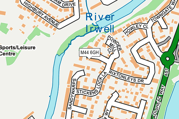 M44 6GH map - OS OpenMap – Local (Ordnance Survey) M44 6GH map - OS OpenMap – Local (Ordnance Survey)