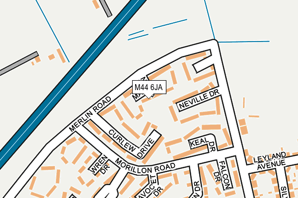 M44 6JA map - OS OpenMap – Local (Ordnance Survey)