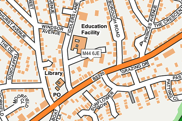 M44 6JE map - OS OpenMap – Local (Ordnance Survey) M44 6JE map - OS OpenMap – Local (Ordnance Survey)