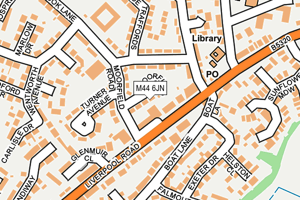 M44 6JN map - OS OpenMap – Local (Ordnance Survey) M44 6JN map - OS OpenMap – Local (Ordnance Survey)
