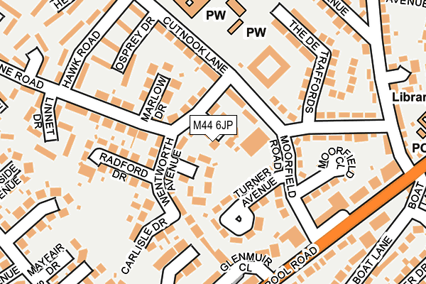 M44 6JP map - OS OpenMap – Local (Ordnance Survey) M44 6JP map - OS OpenMap – Local (Ordnance Survey)