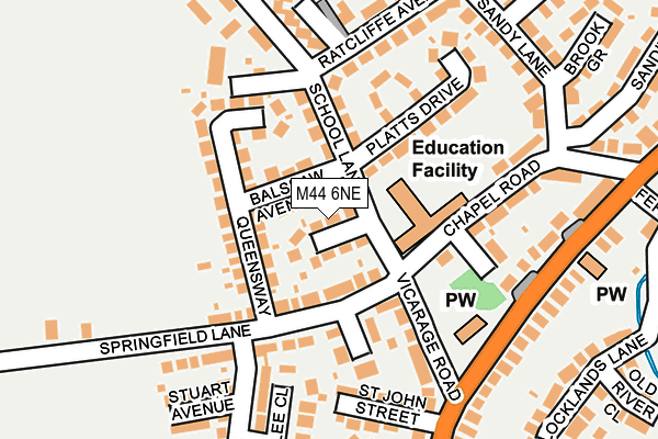 M44 6NE map - OS OpenMap – Local (Ordnance Survey) M44 6NE map - OS OpenMap – Local (Ordnance Survey)