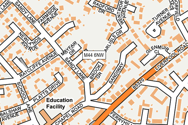 M44 6NW map - OS OpenMap – Local (Ordnance Survey) M44 6NW map - OS OpenMap – Local (Ordnance Survey)