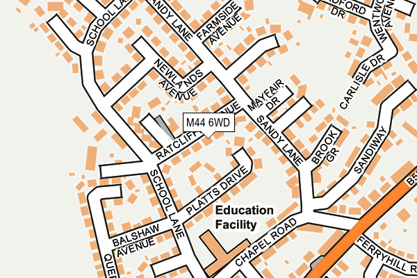 M44 6WD map - OS OpenMap – Local (Ordnance Survey) M44 6WD map - OS OpenMap – Local (Ordnance Survey)