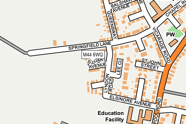 M44 6WQ map - OS OpenMap – Local (Ordnance Survey) M44 6WQ map - OS OpenMap – Local (Ordnance Survey)
