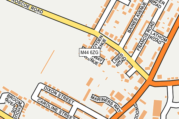 M44 6ZG map - OS OpenMap – Local (Ordnance Survey) M44 6ZG map - OS OpenMap – Local (Ordnance Survey)
