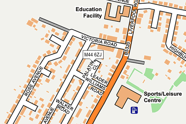 M44 6ZJ map - OS OpenMap – Local (Ordnance Survey) M44 6ZJ map - OS OpenMap – Local (Ordnance Survey)