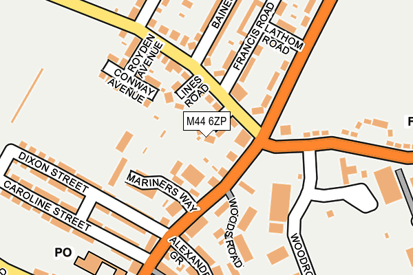 M44 6ZP map - OS OpenMap – Local (Ordnance Survey) M44 6ZP map - OS OpenMap – Local (Ordnance Survey)