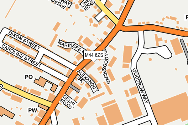 M44 6ZS map - OS OpenMap – Local (Ordnance Survey) M44 6ZS map - OS OpenMap – Local (Ordnance Survey)