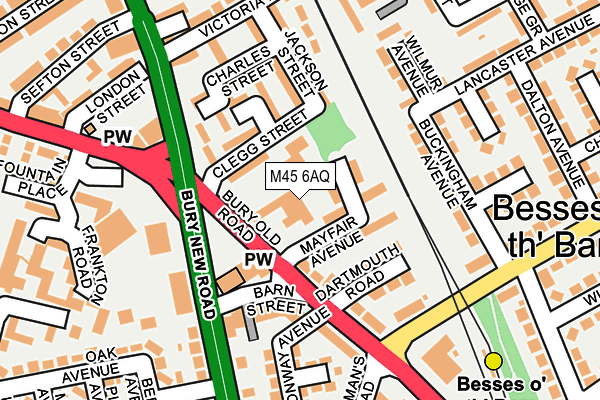 M45 6AQ map - OS OpenMap – Local (Ordnance Survey) M45 6AQ map - OS OpenMap – Local (Ordnance Survey)