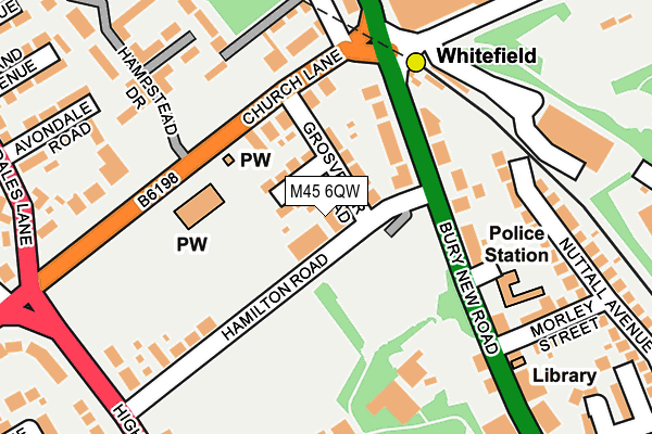 M45 6QW map - OS OpenMap – Local (Ordnance Survey)