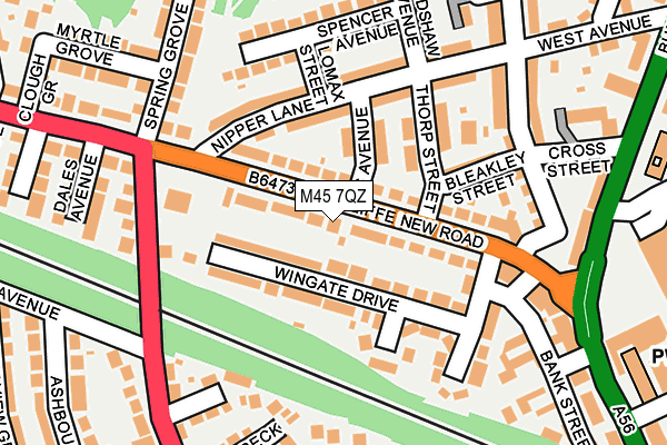 M45 7QZ map - OS OpenMap – Local (Ordnance Survey) M45 7QZ map - OS OpenMap – Local (Ordnance Survey)