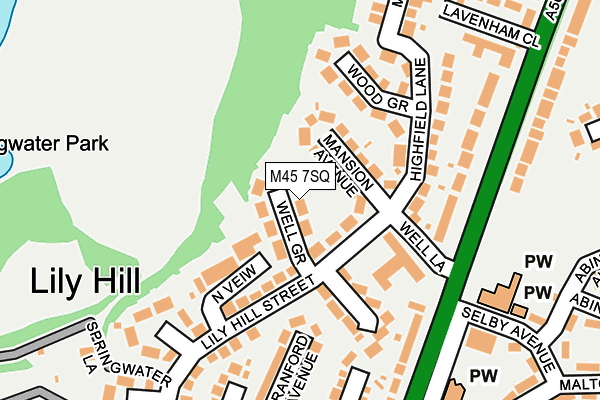 M45 7SQ map - OS OpenMap – Local (Ordnance Survey) M45 7SQ map - OS OpenMap – Local (Ordnance Survey)