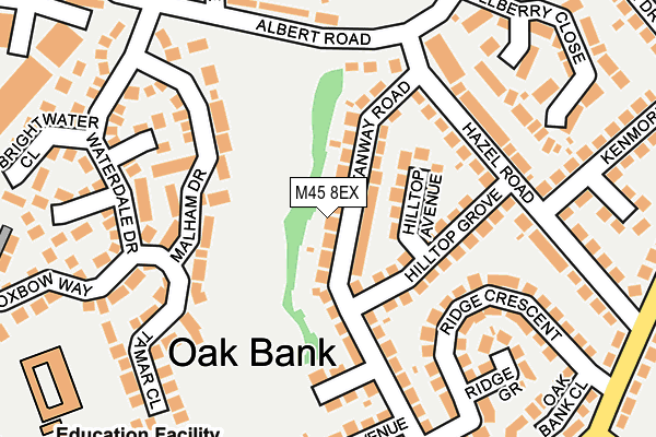 M45 8EX map - OS OpenMap – Local (Ordnance Survey) M45 8EX map - OS OpenMap – Local (Ordnance Survey)