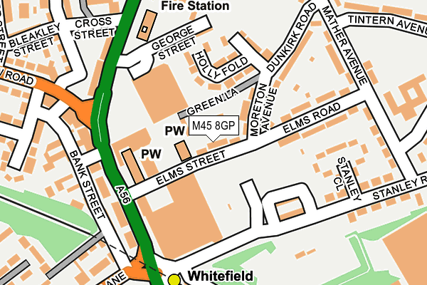 M45 8GP map - OS OpenMap – Local (Ordnance Survey)