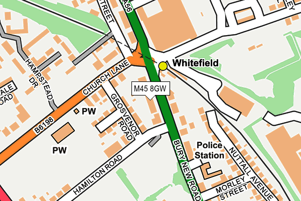 M45 8GW map - OS OpenMap – Local (Ordnance Survey)