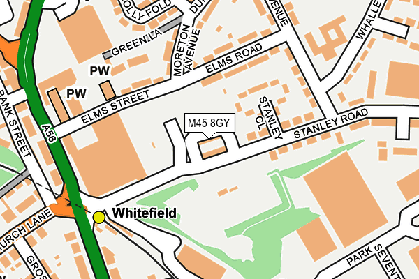 M45 8GY map - OS OpenMap – Local (Ordnance Survey) M45 8GY map - OS OpenMap – Local (Ordnance Survey)
